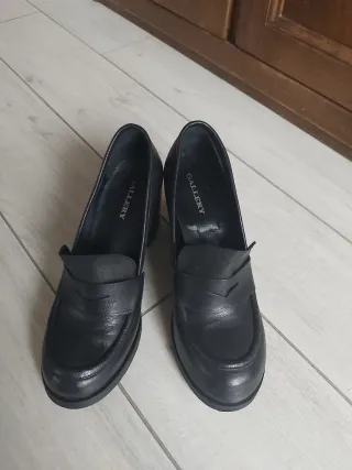 Scarpe Made in Italy tacco largo nere