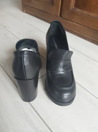 Scarpe Made in Italy tacco largo nere