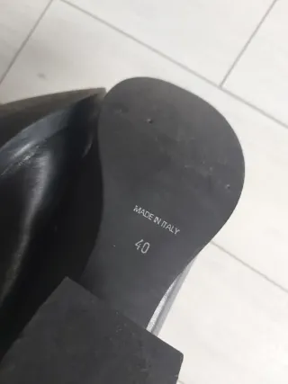 Scarpe Made in Italy tacco largo nere
