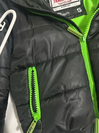 Anorak Superdry Negro y Verde Mujer