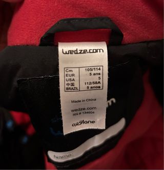 Anorak esquí infantil 5 años