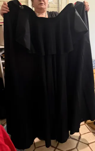 Capa Caballero Pura Lana Virgen Negra Roja