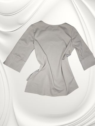 Blusa Beige Made in Italy Manga 3/4 Chic