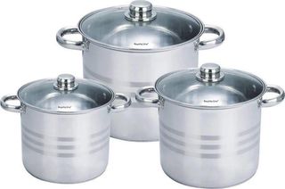 Set 3 Pentole Acciaio Inox Royalty Line
