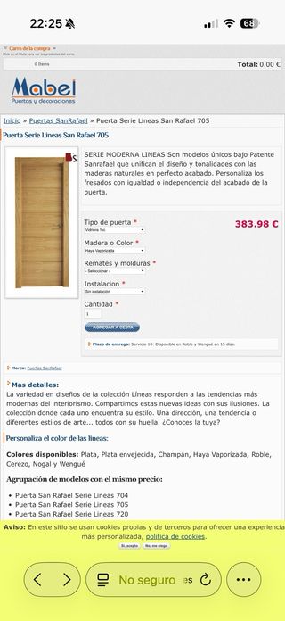 Puerta madera San Rafael. unidad o lote