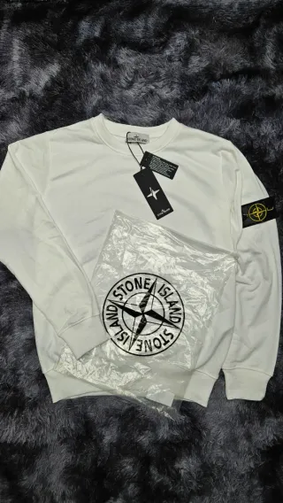 Sudadera Stone Island Blanca | Crewneck | talla S