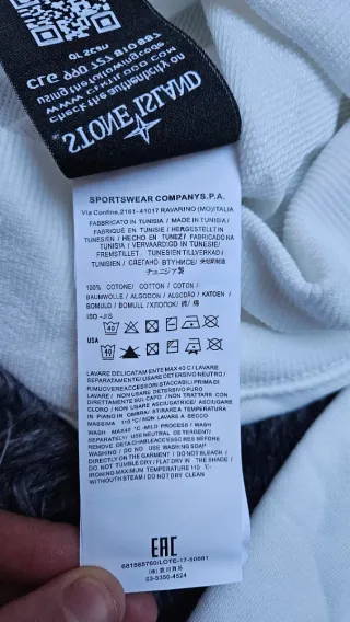 Sudadera Stone Island Blanca | Crewneck | talla S