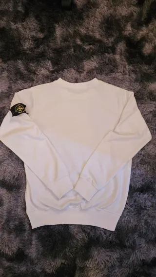 Sudadera Stone Island Blanca Crewneck