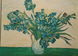 Cuadro en  lienzo pintado al oleo estilo van Gogh
