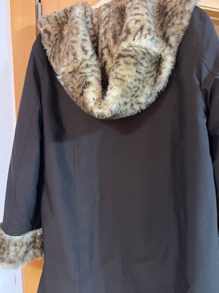 Gabardina reversible con pelo