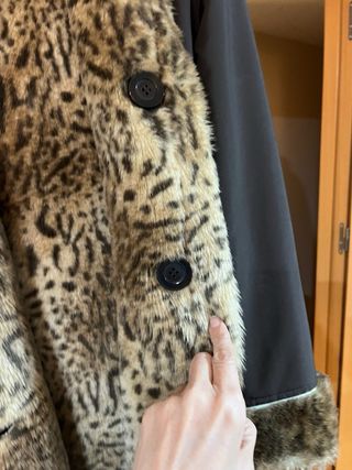 Gabardina reversible con pelo