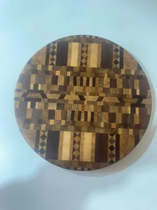 Tabla de cortar redonda de madera