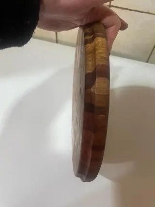 Tabla de cortar redonda de madera