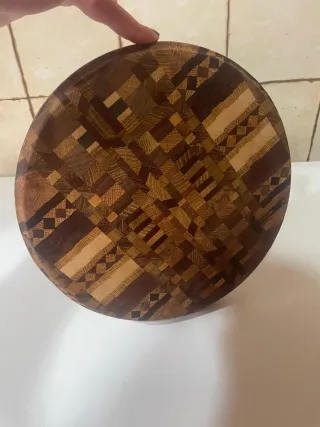 Tabla de cortar redonda de madera