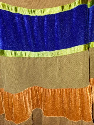 Espectacular falda larga bohemia con volantes