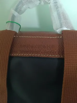 Mochila Longchamp Negra y Marrón