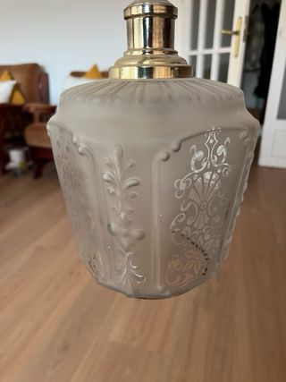 Lámpara de techo antigua cristal y metal