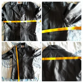 Joyita vintage! Blazer cuero genuino mujer 38.