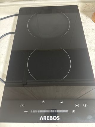 Placa vitrocerámica AREBOS 2 fuegos