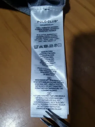 Jersey Polo Club gris cremallera talla L