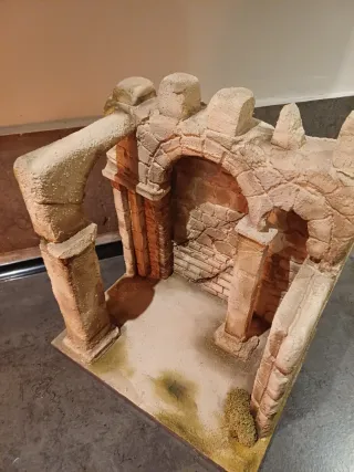 Construcción Belén Arcos Ruinas Diorama
