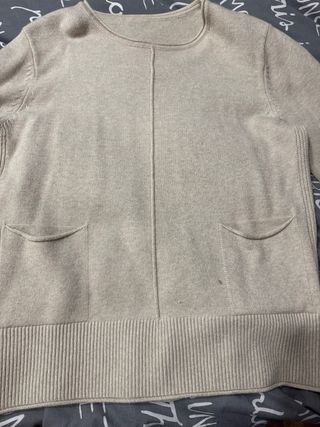 Jersey punto suave beige talla única