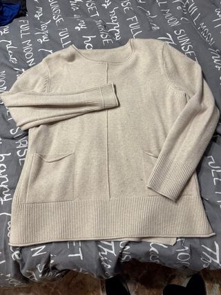 Jersey punto suave beige talla única