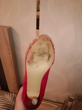 Zapatos de tacón rojos talla 40