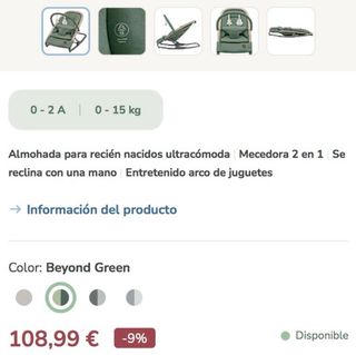 Urge hasta 10 febrero. Hamaca Maxi-Cosi Kori Nueva