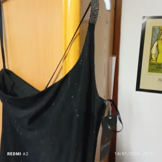 Vestido fiesta negro lentejuelas