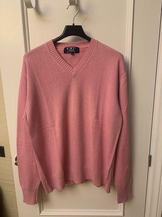 Jersey OM cuello pico rosa