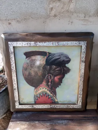 2 Cuadros Antiguos Mujer Africana