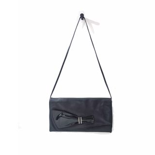 El Corte Inglés/ Bolso vintage cuero negro lazo