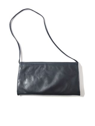 El Corte Inglés/ Bolso vintage cuero negro lazo