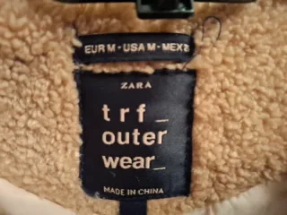 Abrigo pelo Zara patchwork