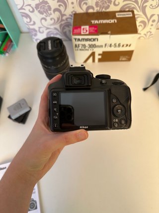 Nikon D3400 + Lente 18-55mm + Tamron 70-300mm