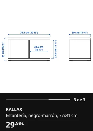 Estantería Kallax Ikea Negra