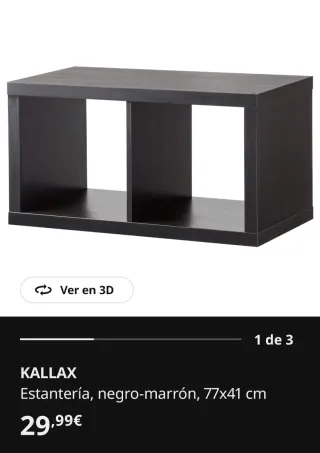 Estantería Kallax Ikea Negra