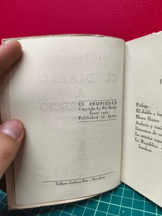 El diablo a bajo precio – Pío Baroja / 1a Edicion