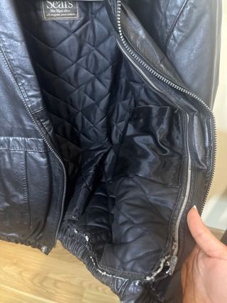 Chaqueta Piel Negra Hombre