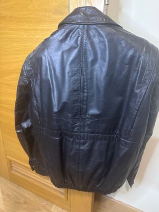 Chaqueta Piel Negra Hombre