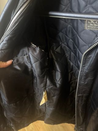 Chaqueta Piel Negra Hombre