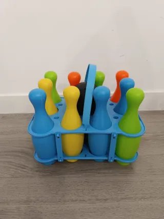 Juego de bolos de plástico para niños
