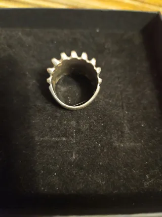 Anillo Plata Macizo Diseño Ondulado