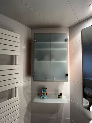 Armario de baño cristal y metal