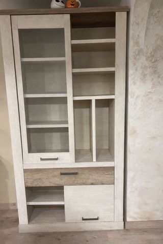 Vitrina Comedor Madera y Cristal 210x107x40