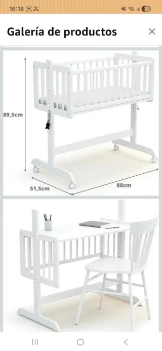 Minicuna colecho blanca