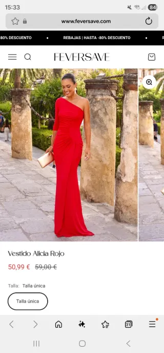 Vestido rojo invitada fiesta