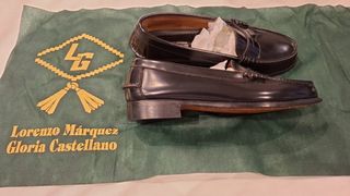 Zapatos Lorenzo Márquez Negros y Burdeos Talla 42
