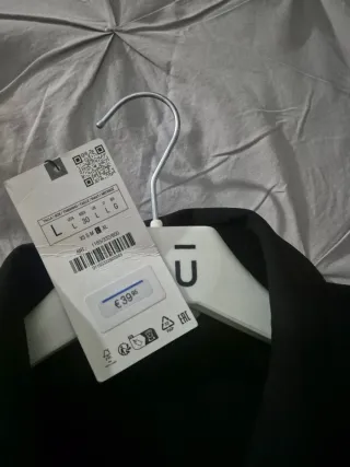 Zara giacca nera con bande bianche L